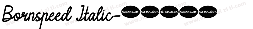 Bornspeed Italic字体转换